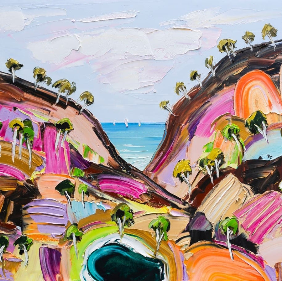 Bundjalung Country By Angela Hawkey | Canvas Square Print