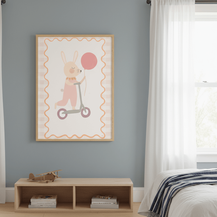 Bunny on a Scooter by Menina Lisboa wall - art - picture - poster