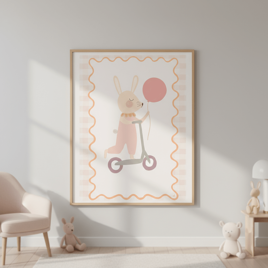 Bunny on a Scooter by Menina Lisboa wall - art - picture - poster