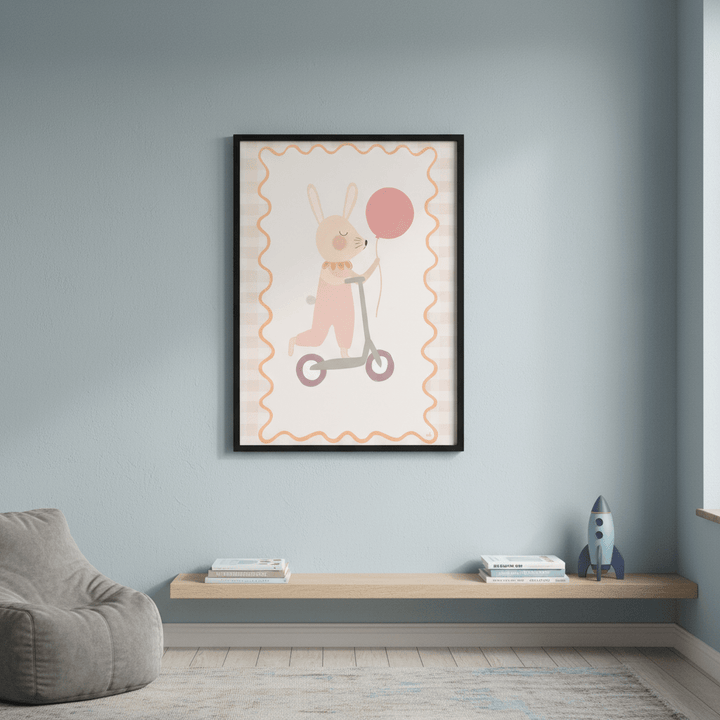 Bunny on a Scooter by Menina Lisboa wall - art - picture - poster