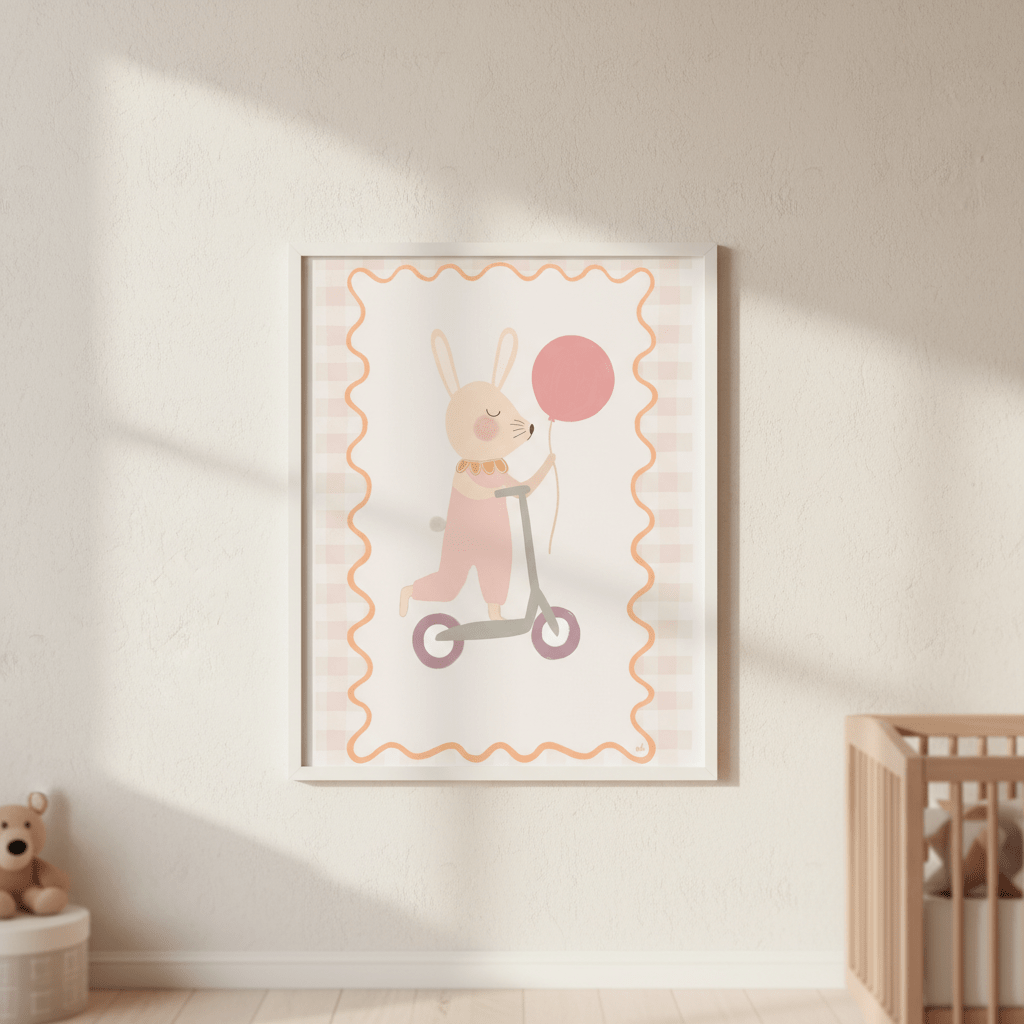 Bunny on a Scooter by Menina Lisboa wall - art - picture - poster