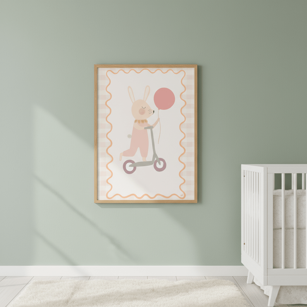 Bunny on a Scooter by Menina Lisboa wall - art - picture - poster