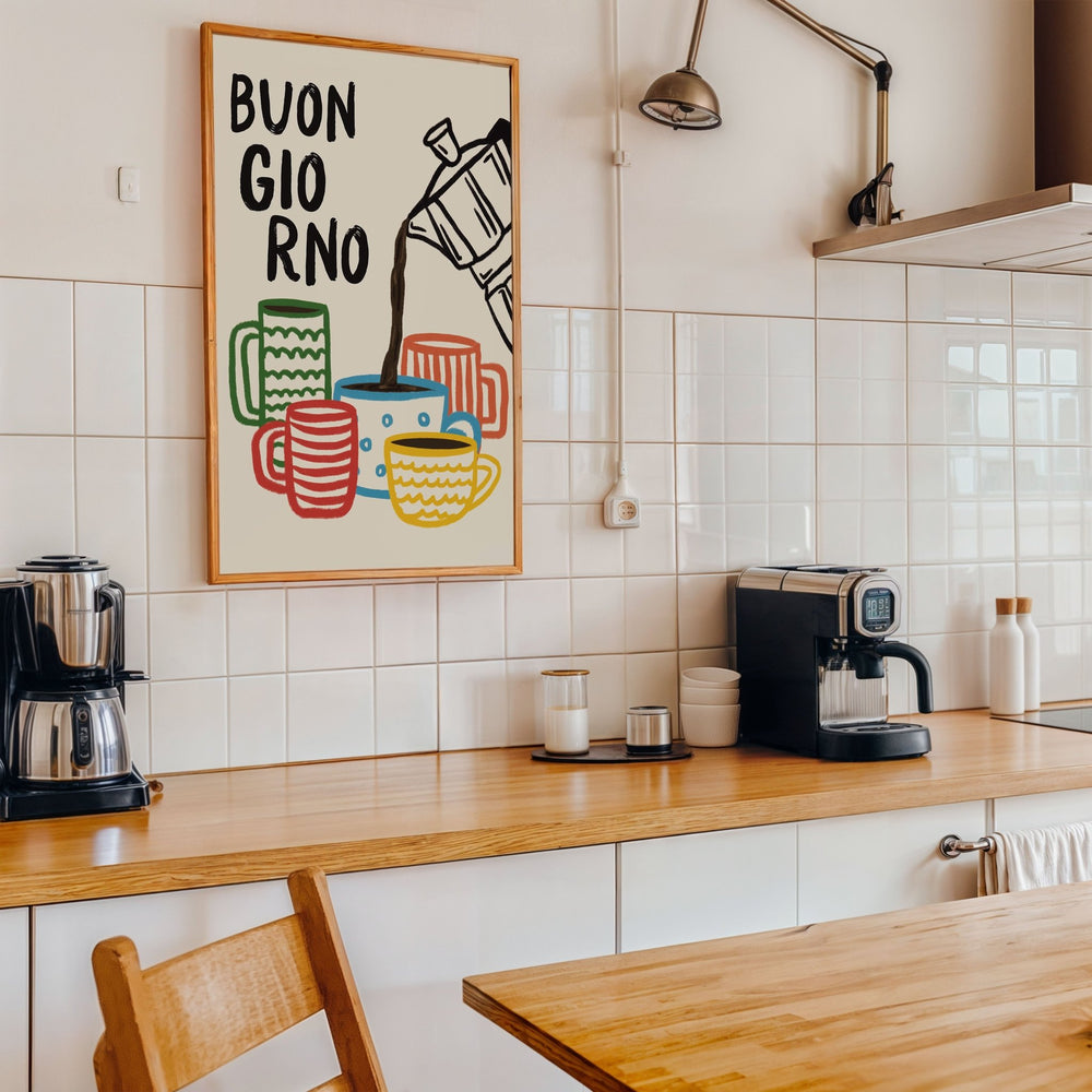 Buongiorno Bialetti Coffee Kitchen Print - Style My Wall