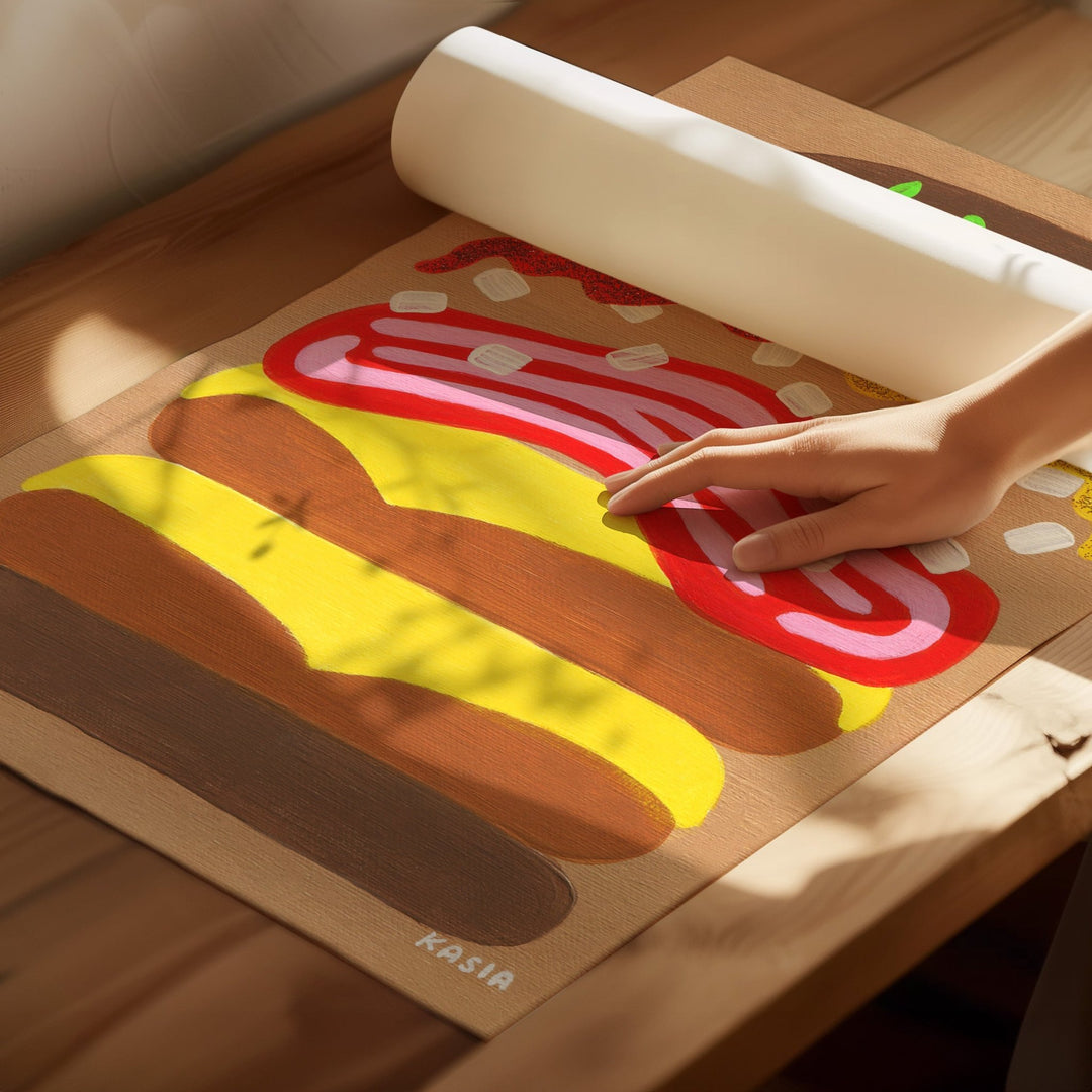 Burger Bonanza Set of 4 Illustrations by Kasia Sykus wall - art - picture - poster