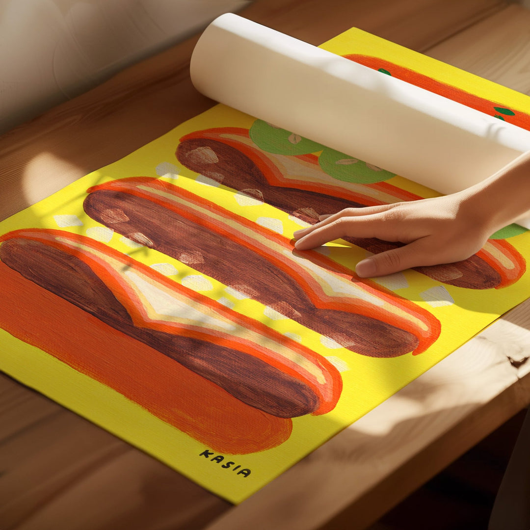 Burger Bonanza Set of 4 Illustrations by Kasia Sykus wall - art - picture - poster