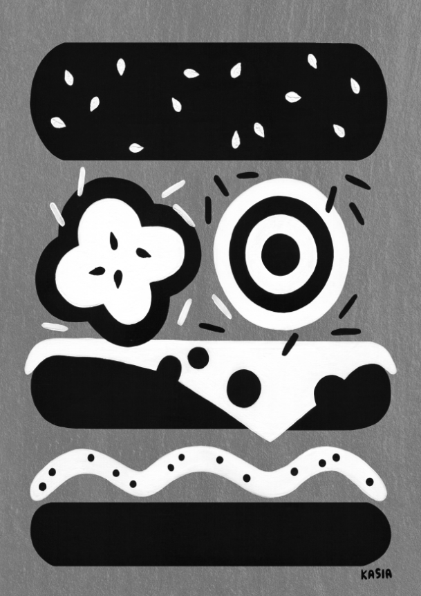 Burger for Cruella by Kasia Sykus,frame