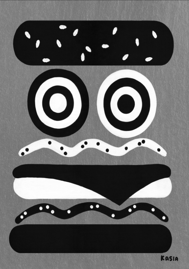 Burger for Dalmations by Kasia Sykus,frame