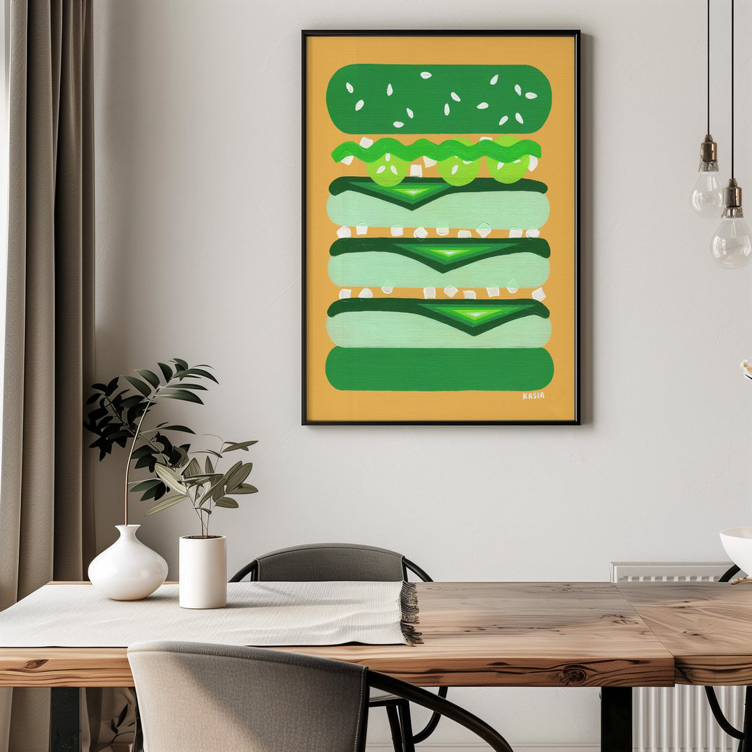 Burger for Kermit by Kasia Sykus wall - art - picture - poster