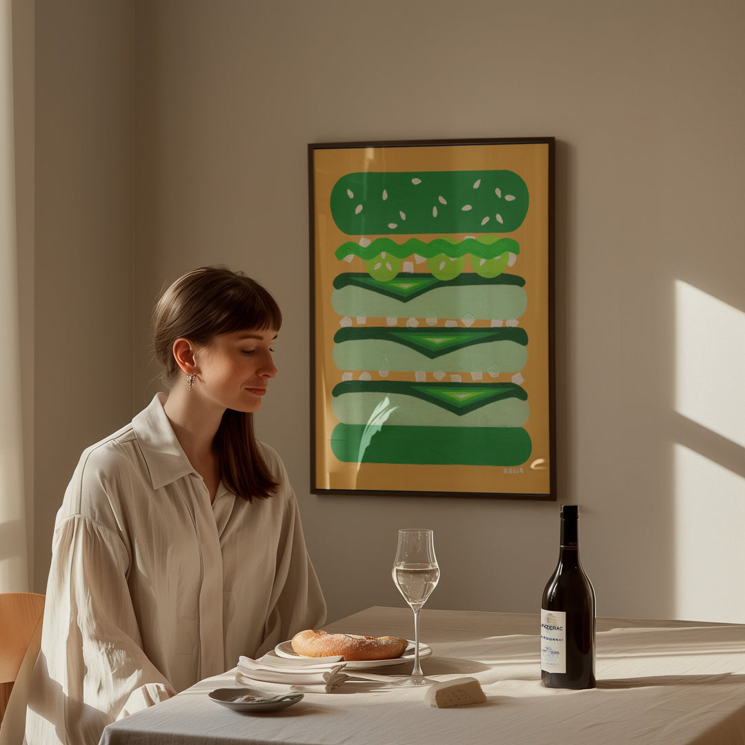 Burger for Kermit by Kasia Sykus wall - art - picture - poster