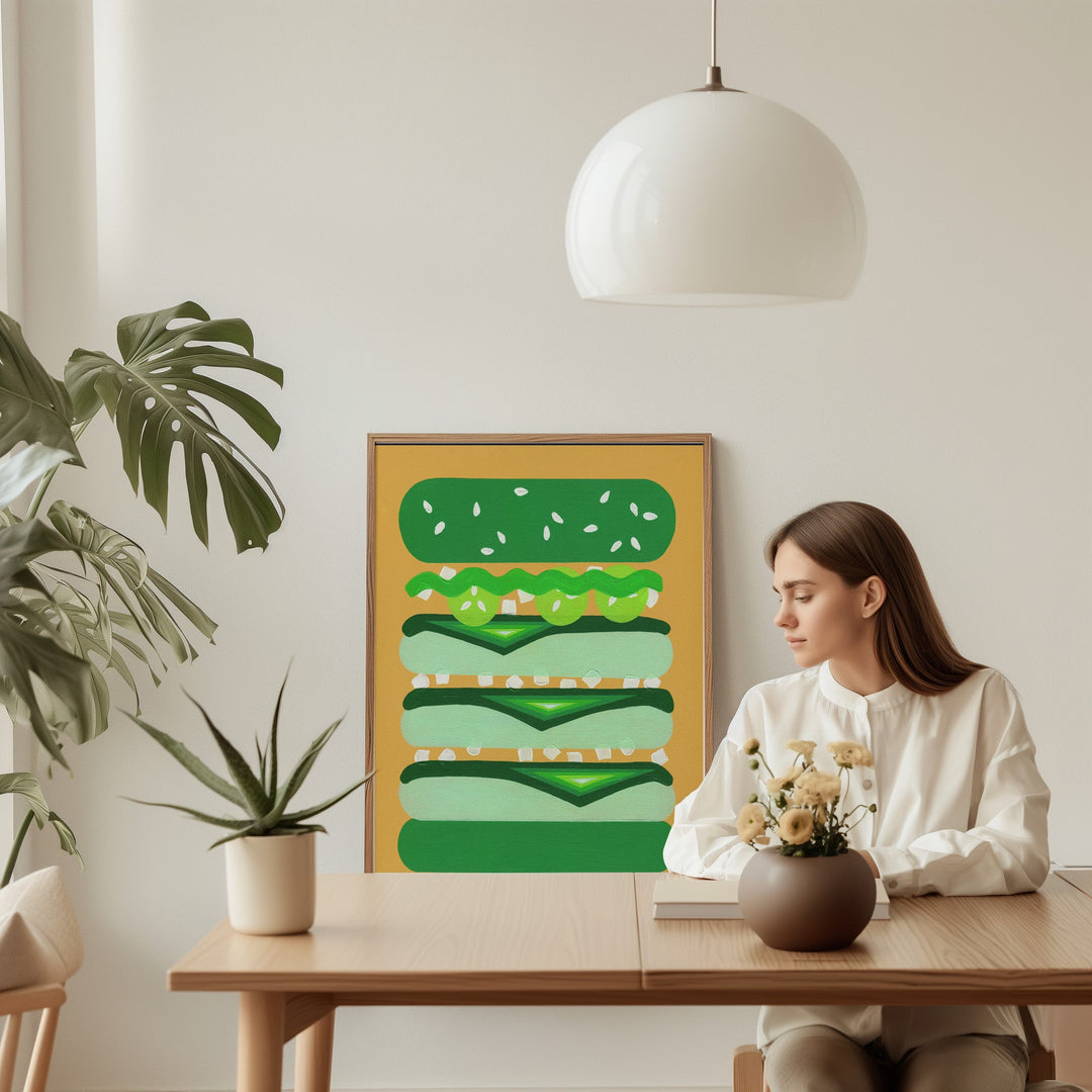 Burger for Kermit by Kasia Sykus wall - art - picture - poster