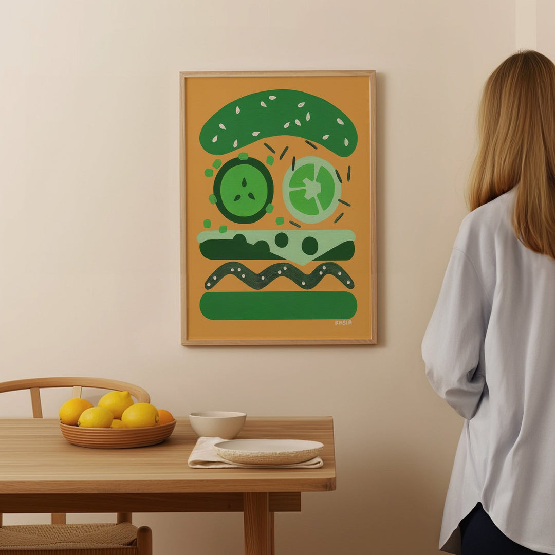 Burger for Oscar by Kasia Sykus wall - art - picture - poster