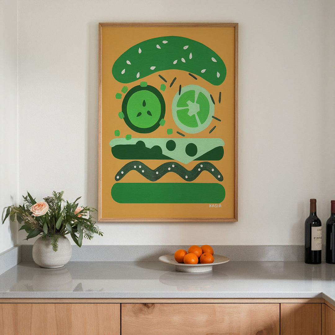 Burger for Oscar by Kasia Sykus wall - art - picture - poster