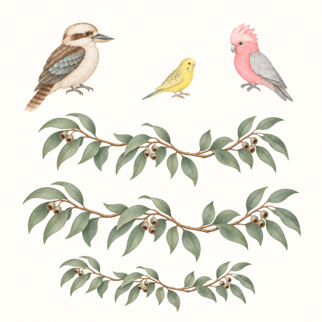 Bushland Birds Wall Sticker Decals wall-art-picture-poster