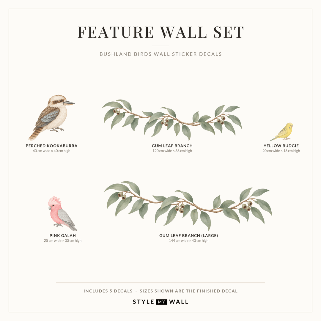 Bushland Birds Wall Sticker Decals wall-art-picture-poster