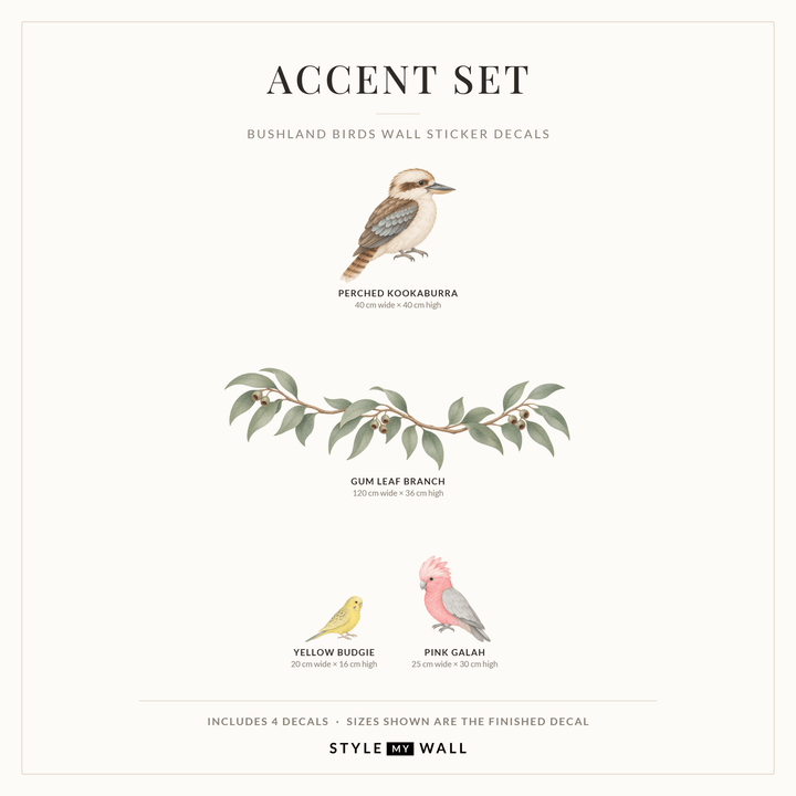 Bushland Birds Wall Sticker Decals wall-art-picture-poster