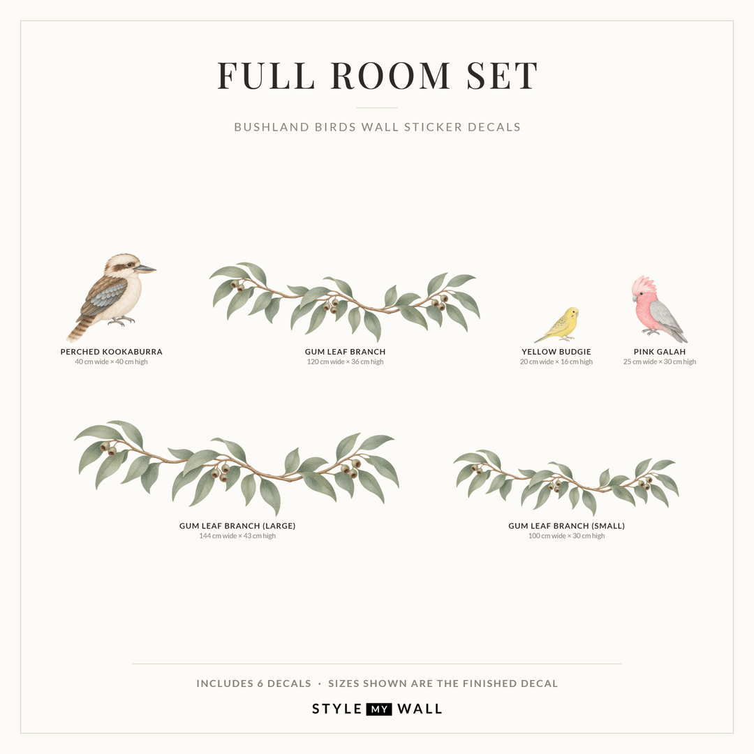 Bushland Birds Wall Sticker Decals wall-art-picture-poster
