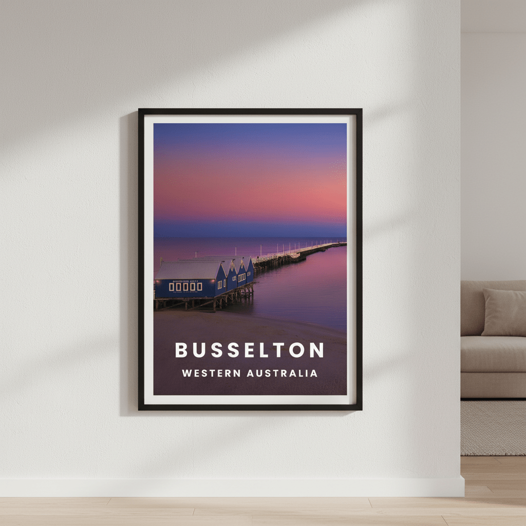 Busselton Jetty Travel Poster, Western Australia by L10 wall - art - picture - poster