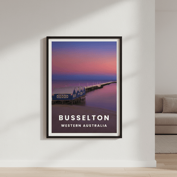 Busselton Jetty Travel Poster, Western Australia by L10 wall - art - picture - poster