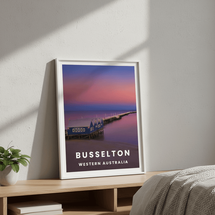 Busselton Jetty Travel Poster, Western Australia by L10 wall - art - picture - poster