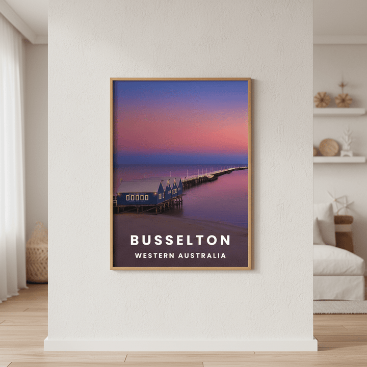 Busselton Jetty Travel Poster, Western Australia by L10 wall - art - picture - poster