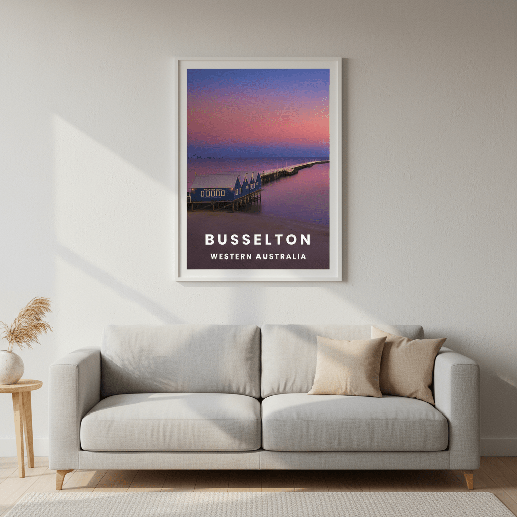 Busselton Jetty Travel Poster, Western Australia by L10 wall - art - picture - poster