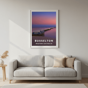 Busselton Jetty Travel Poster, Western Australia by L10 wall - art - picture - poster