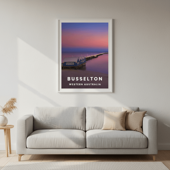 Busselton Jetty Travel Poster, Western Australia by L10 wall - art - picture - poster