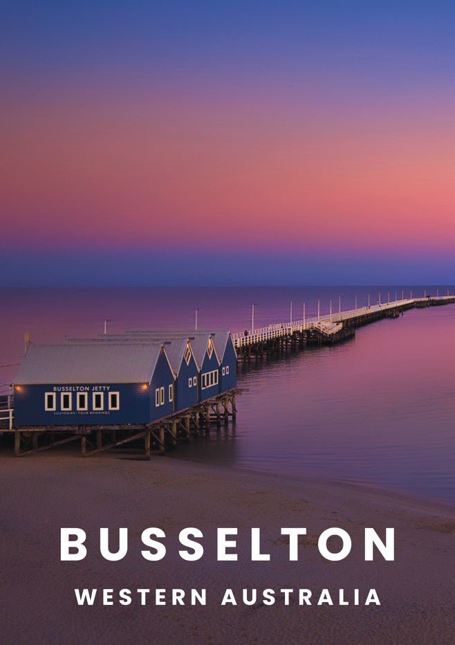 Busselton Jetty Travel Poster, Western Australia by L10