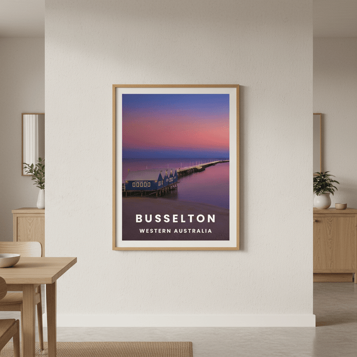Busselton Jetty Travel Poster, Western Australia by L10 wall - art - picture - poster