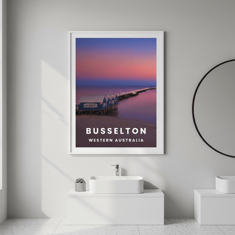 Busselton Jetty Travel Poster, Western Australia by L10 wall - art - picture - poster