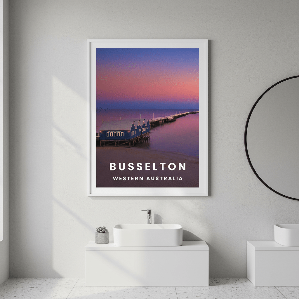 Busselton Jetty Travel Poster, Western Australia by L10 wall - art - picture - poster