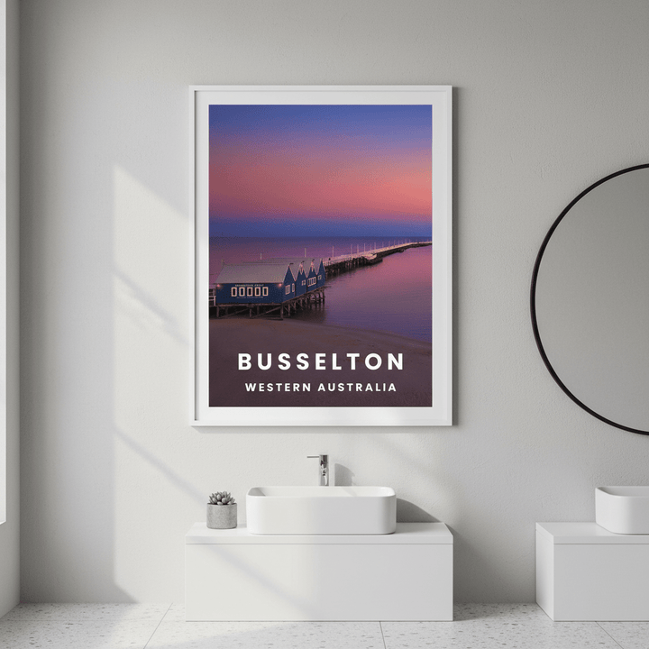 Busselton Jetty Travel Poster, Western Australia by L10 wall - art - picture - poster