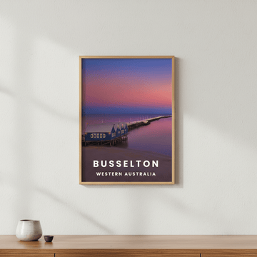 Busselton Jetty Travel Poster, Western Australia by L10 wall - art - picture - poster