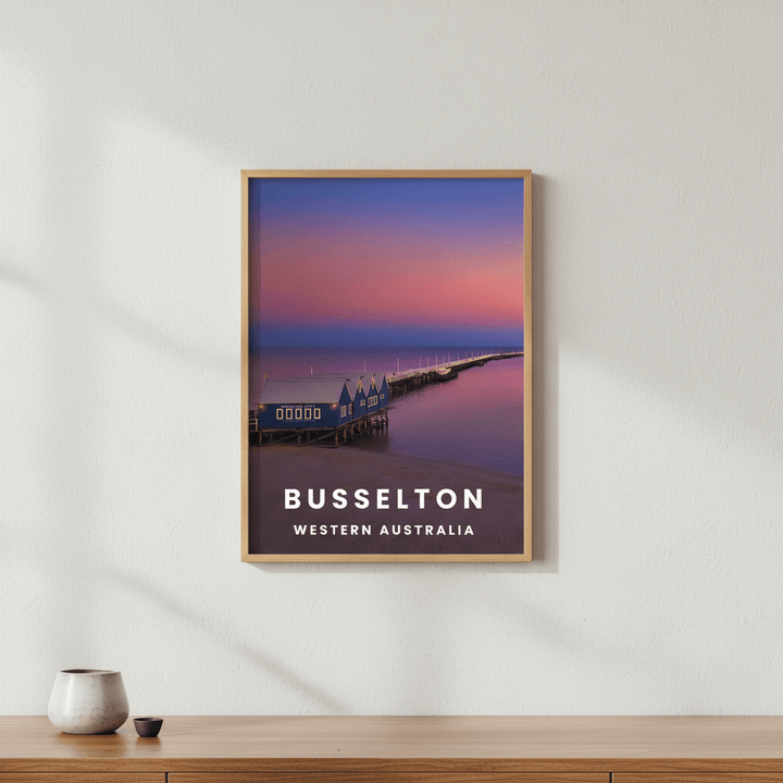 Busselton Jetty Travel Poster, Western Australia by L10 wall - art - picture - poster