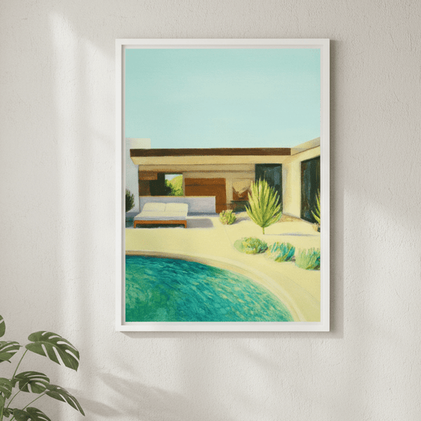 By the Pool, Tuesday by Ieva Baklane | Art & Canvas Print