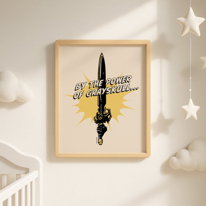 By the Power of Gray Skull He Man Masters of the Universe Print wall - art - picture - poster