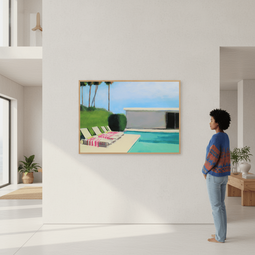 By the Swimming Pool by Ieva Baklane wall - art - picture - poster