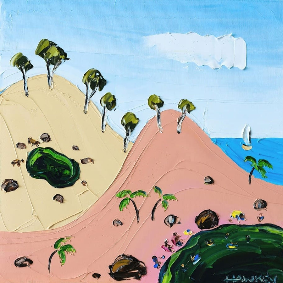 By The Waterhole By Angela Hawkey | Canvas Square Print