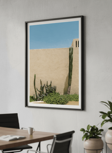 Contemporary wall art featured in a bright modern office workspace