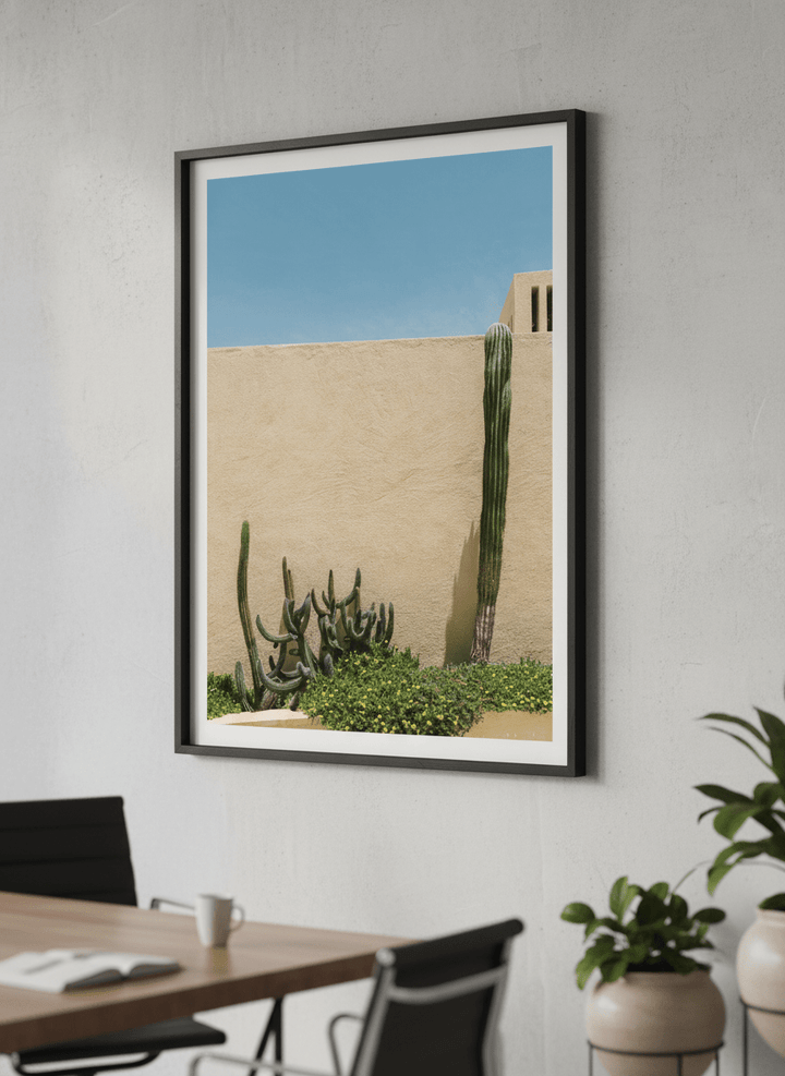 Contemporary wall art featured in a bright modern office workspace