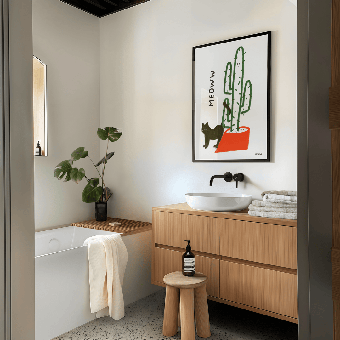 Cactus Meow by Hayde Nizard wall - art - picture - poster