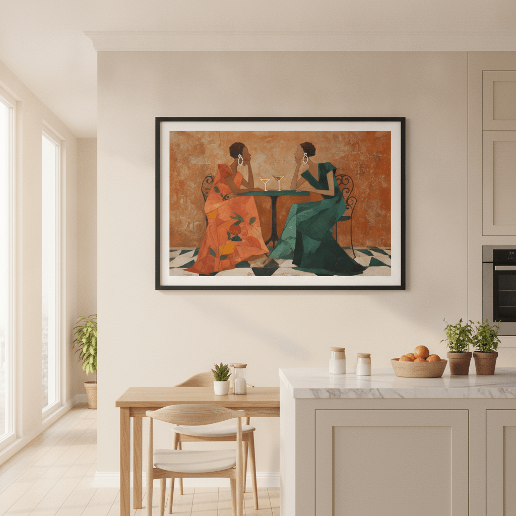 Cafe Conversations wall-art-picture-poster