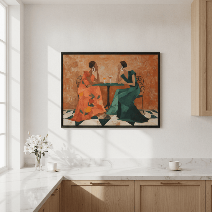 Cafe Conversations wall-art-picture-poster