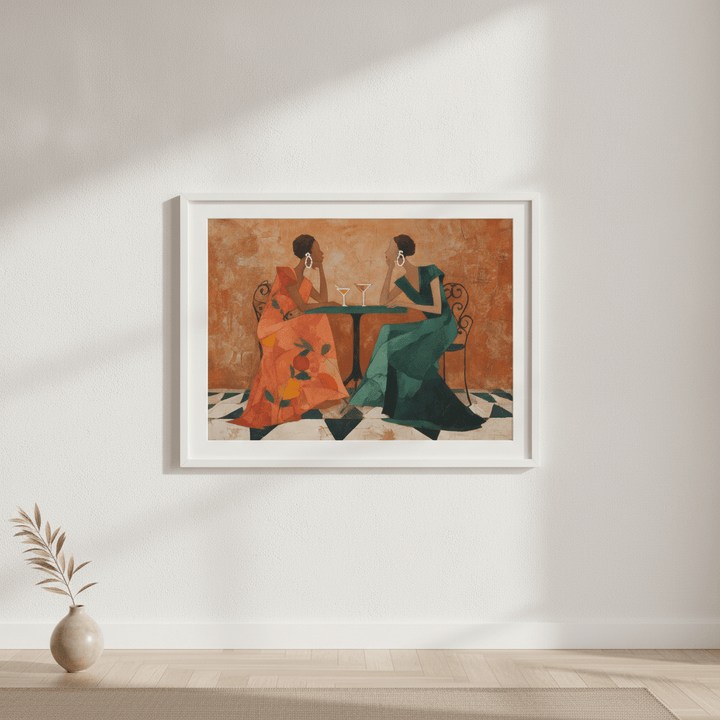 Cafe Conversations wall-art-picture-poster