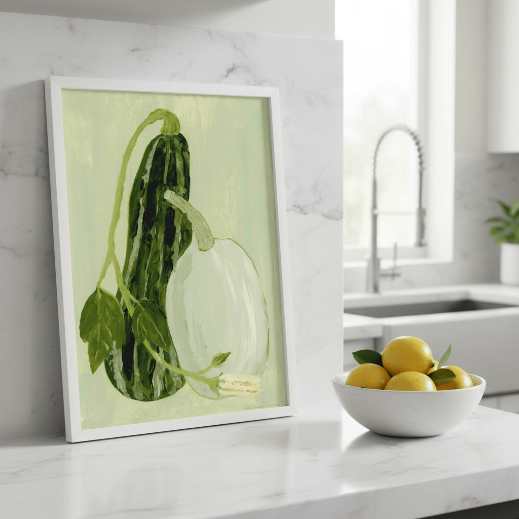 Calabaza Y Calabacin Verde by Marina Garcia Fernandez wall - art - picture - poster