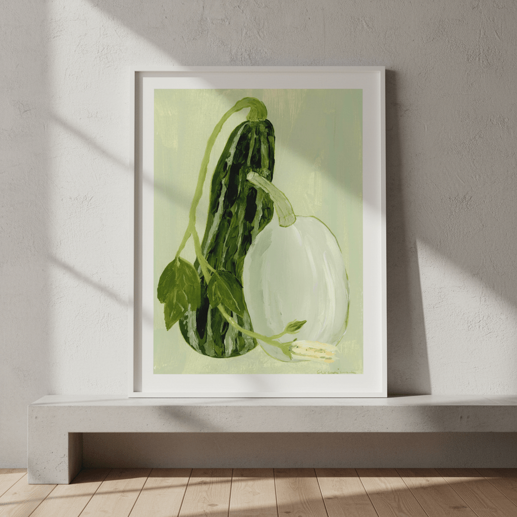 Calabaza Y Calabacin Verde by Marina Garcia Fernandez wall - art - picture - poster