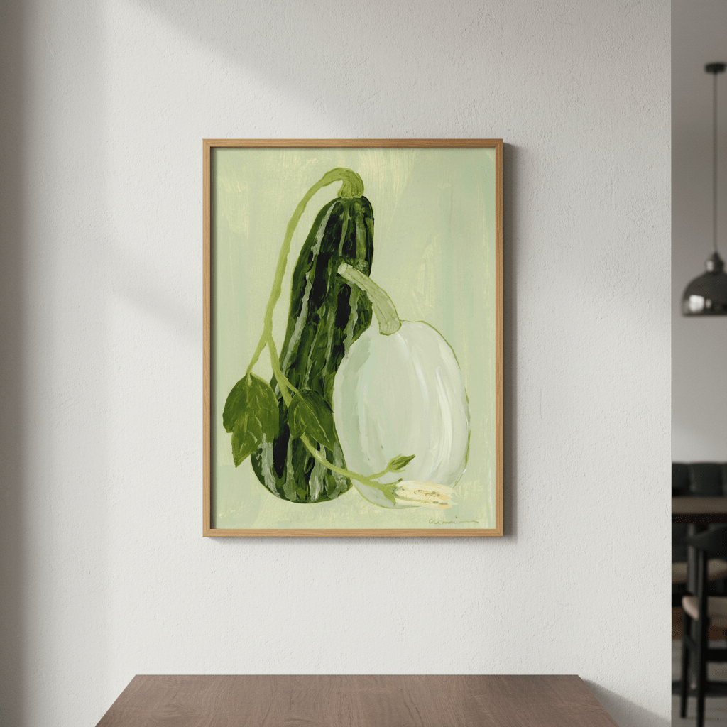 Calabaza Y Calabacin Verde by Marina Garcia Fernandez wall - art - picture - poster
