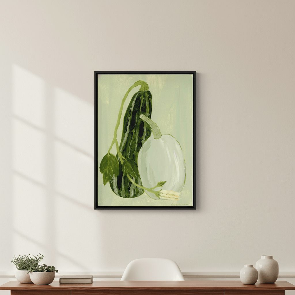 Calabaza Y Calabacin Verde by Marina Garcia Fernandez wall - art - picture - poster