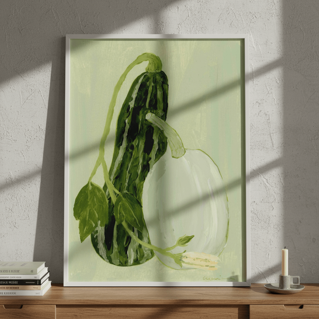 Calabaza Y Calabacin Verde by Marina Garcia Fernandez wall - art - picture - poster