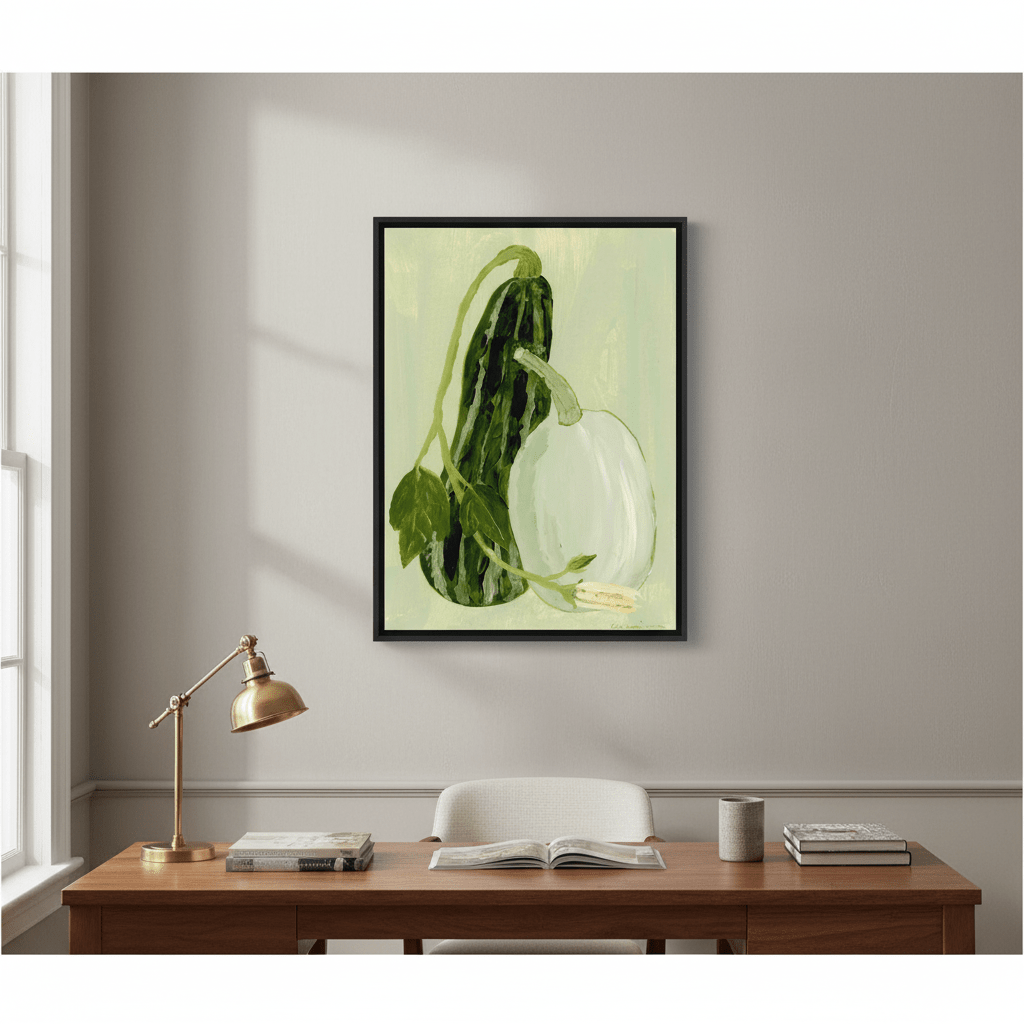 Calabaza Y Calabacin Verde by Marina Garcia Fernandez wall - art - picture - poster